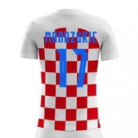 Kroatia 2023/2024 Mario Mandzukic 17 Hjemme Landslagsdrakt Kortermet